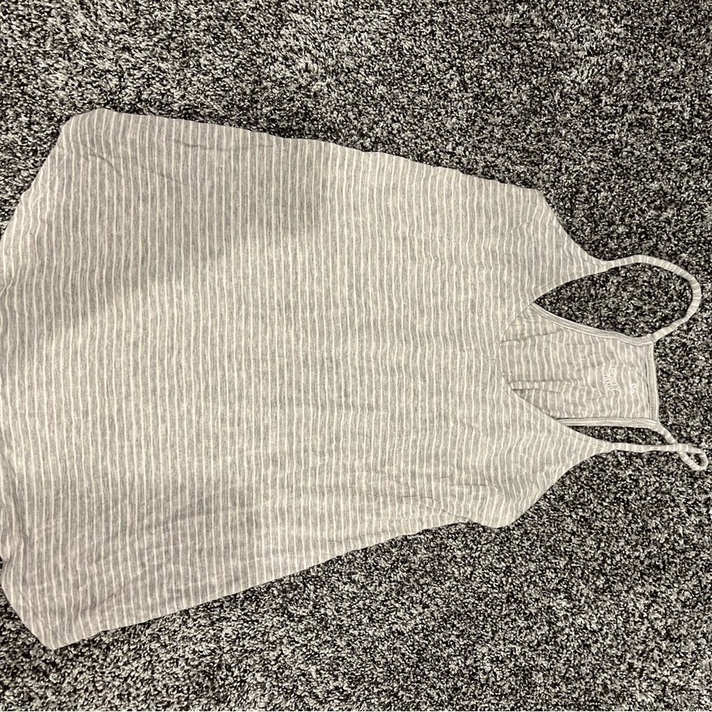 Gray Striped Women's Tank Top
